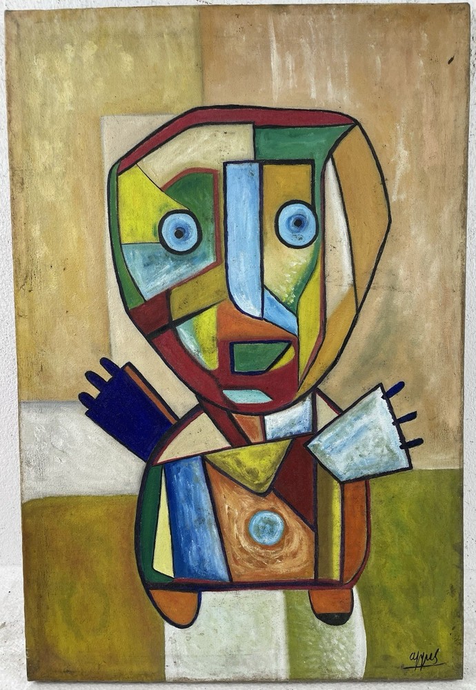 Karel Appel Oil On Canvas (Handmade) signed and stamped