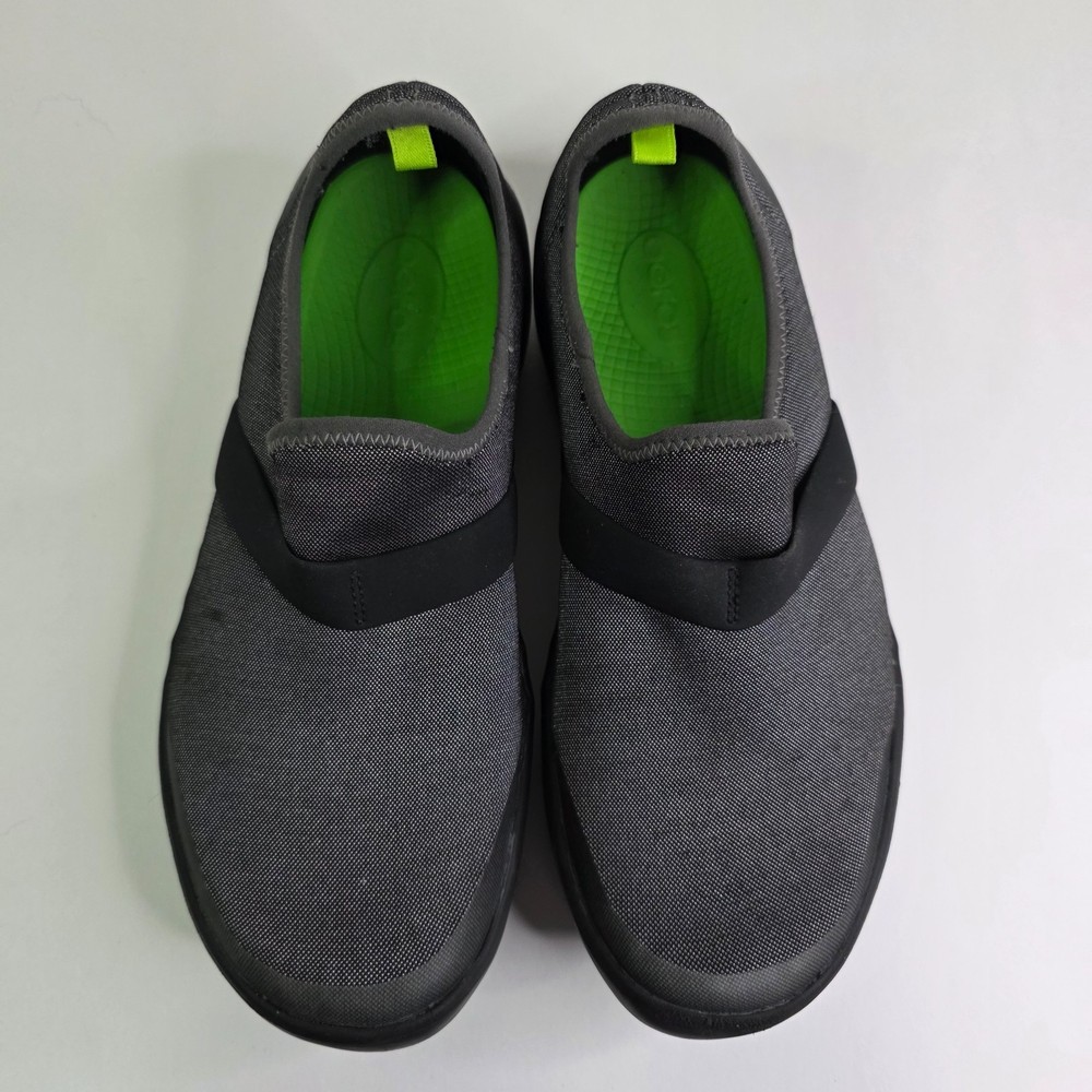 OOFOS Shoes Womens Size 8 OOmg Low Fibre Black Gray Recovery Slip On