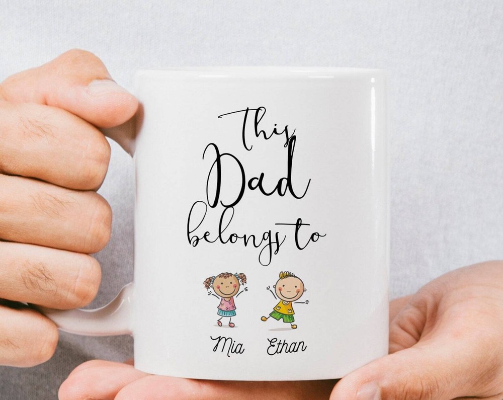 This Dad Belongs To Mug Custom Daddy Belongs To Mug Personalized Gift From