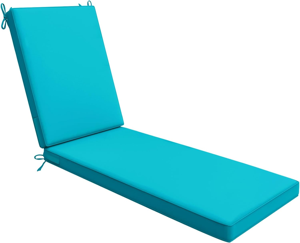 Durable Waterproof Outdoor Chaise Lounge Cushions for Patio Furniture Chairs