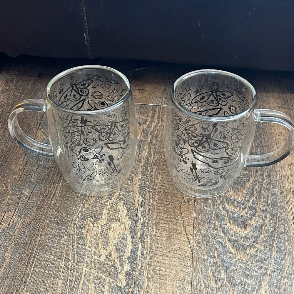 JoyJolt Star Wars Mandalorian double-walled glass mug Set of 2 Double walled