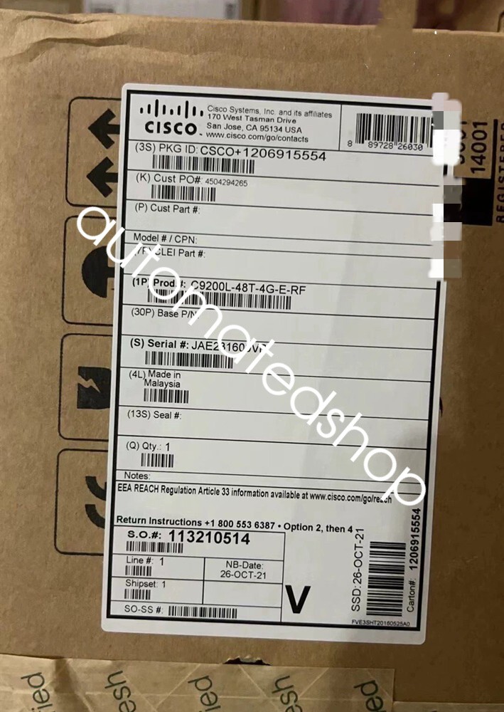 1Pcs New C9200L-48T-4G-ERF switch Shipping DHL or FedEX
