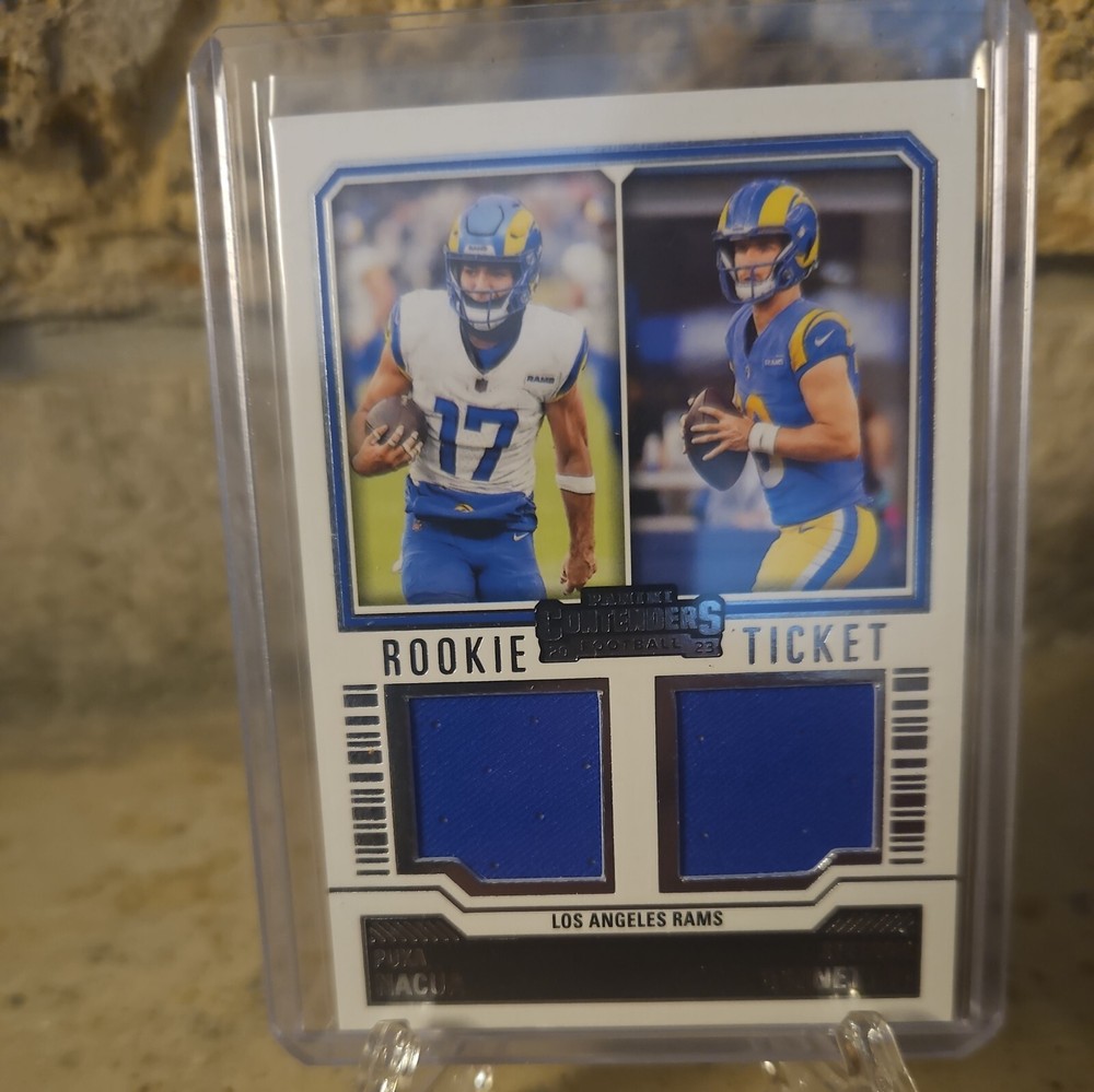 2023 Contenders - Rookie Ticket Dual Swatches  Stetson Bennett, Puka Nacua