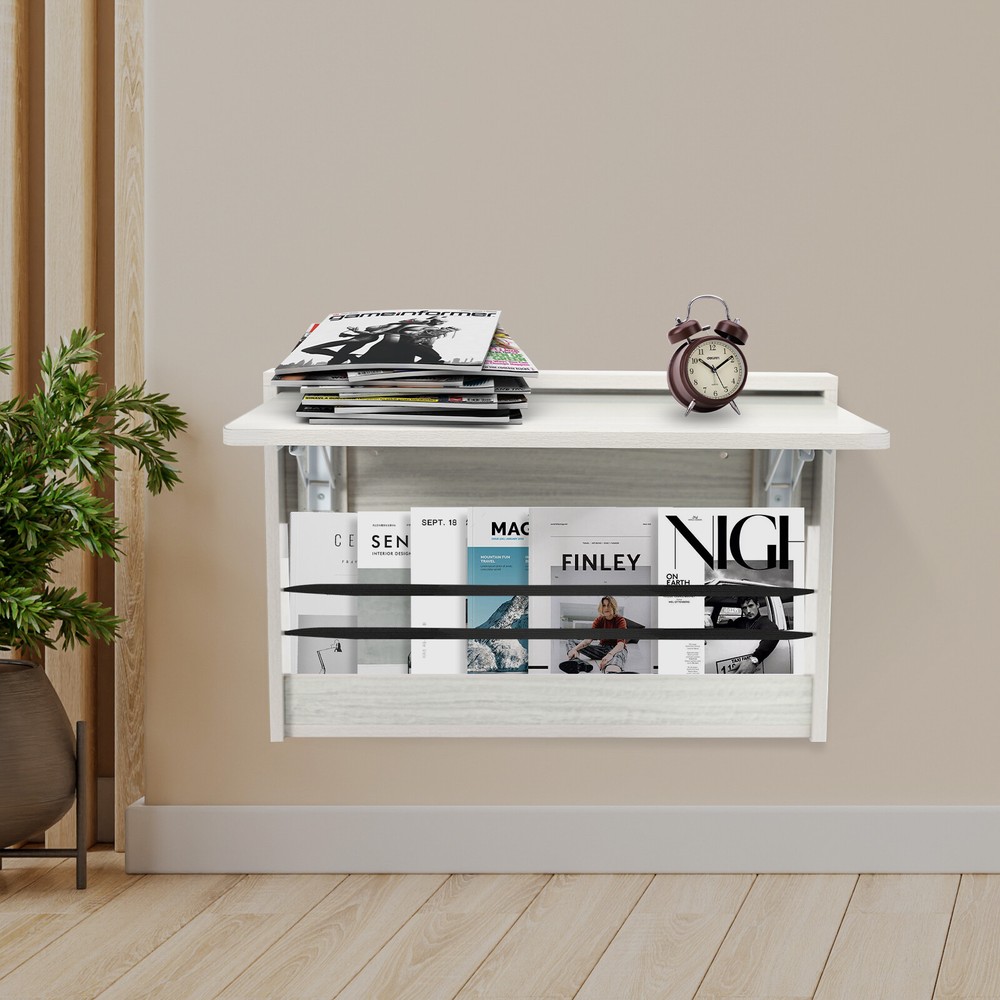 Wall-Mounted Folding Table 90° Fold Down Space-Saving Desk 24.8x16.3 Inches