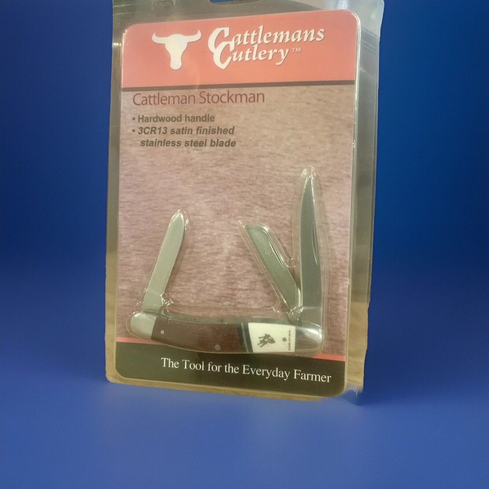 Cattleman's Cutlery Stockman Brown Stainless Steel Folding Pocket Knife 3 Blades