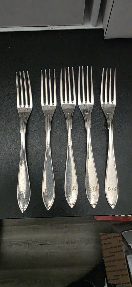 5 silver forks lot