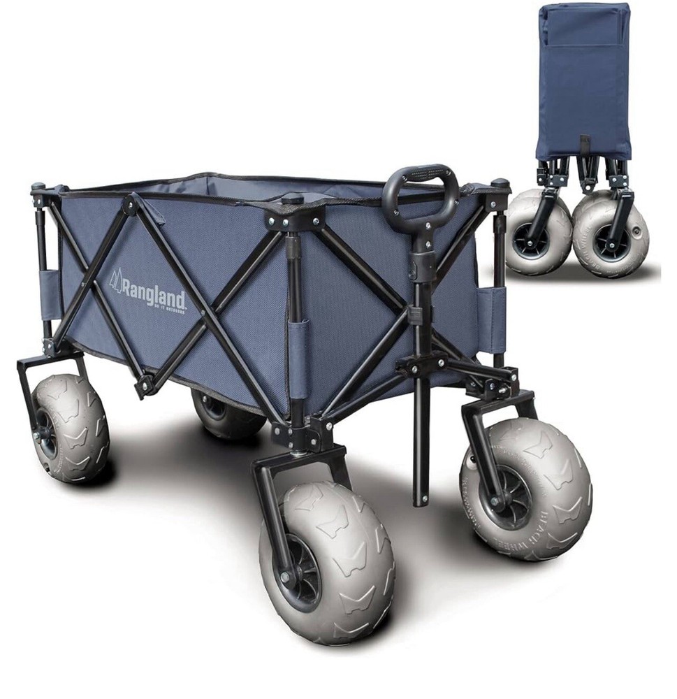 Beach Wagon with Big Wheels for Sand - All Terrain Steel Frame Utility Cart