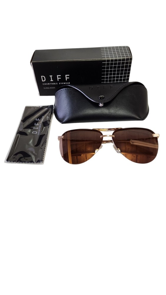 Diff Charitable Eyewear Amber Gold Polarized Sunglasses