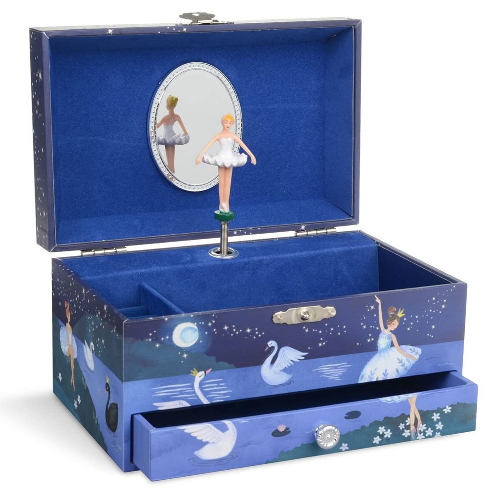 Jewelkeeper Girls Ballerina Musical Jewelry Storage Box with Pullout Drawer Glit