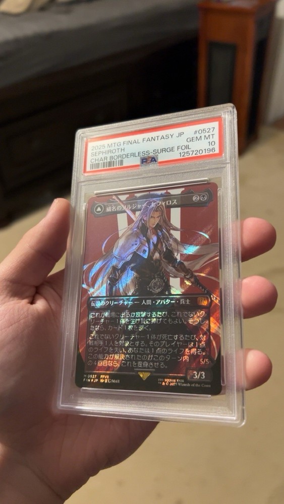 PSA 10 MTG Final Fantasy JP Sephiroth #0527 Borderless Surge Foil Gem Mint