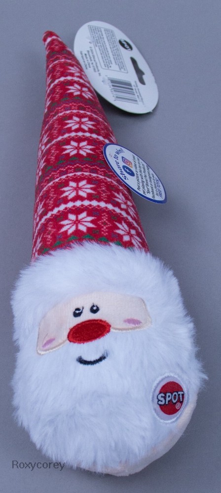 Ethical Spot Holiday 15 in Santa Snowball Flingers Plush Dog Toy NWT