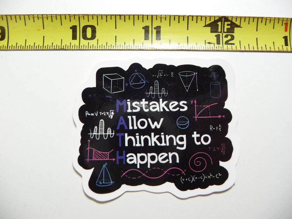 Mistakes Allow Thinking Decal Sticker for Teachers & Students School Decor
