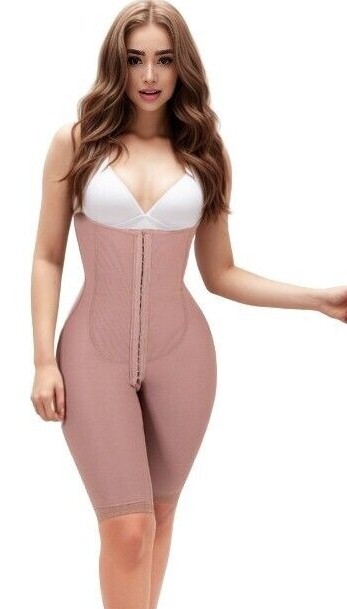 Fajas Colombianas Women's FAJA WITH KNEE-LENGTH BACK COVERAGE Daily Wear Girdle