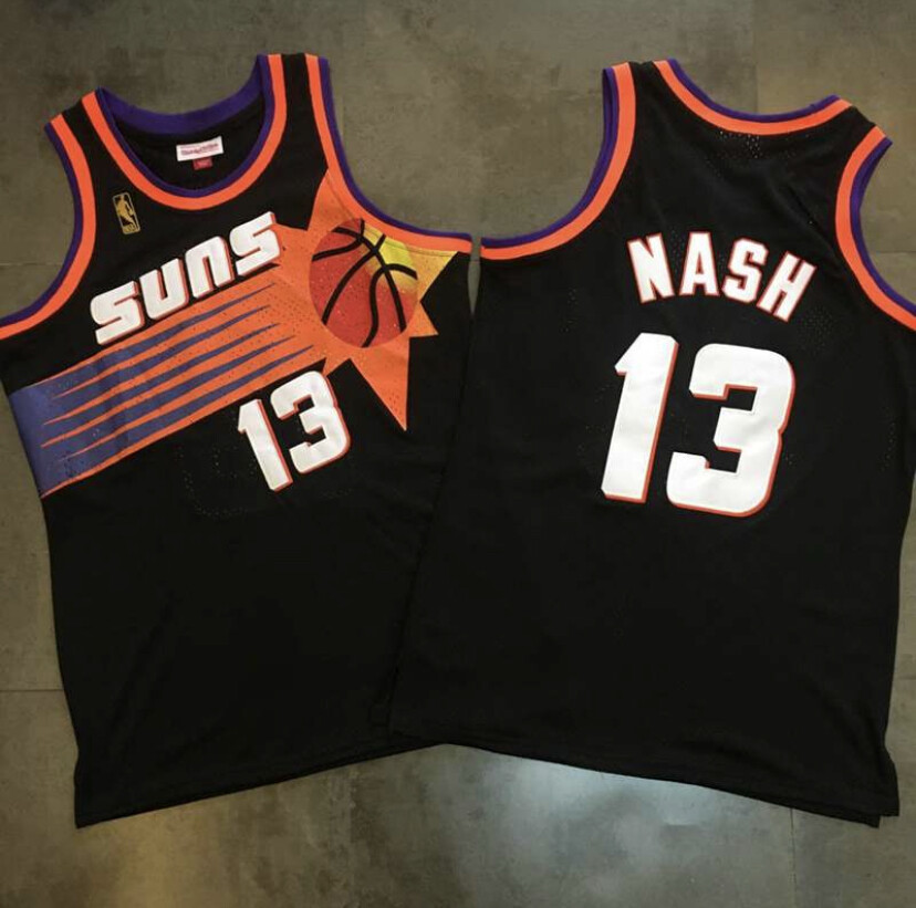 Phoenix Suns Steve Nash black regular season basketball retro jersey