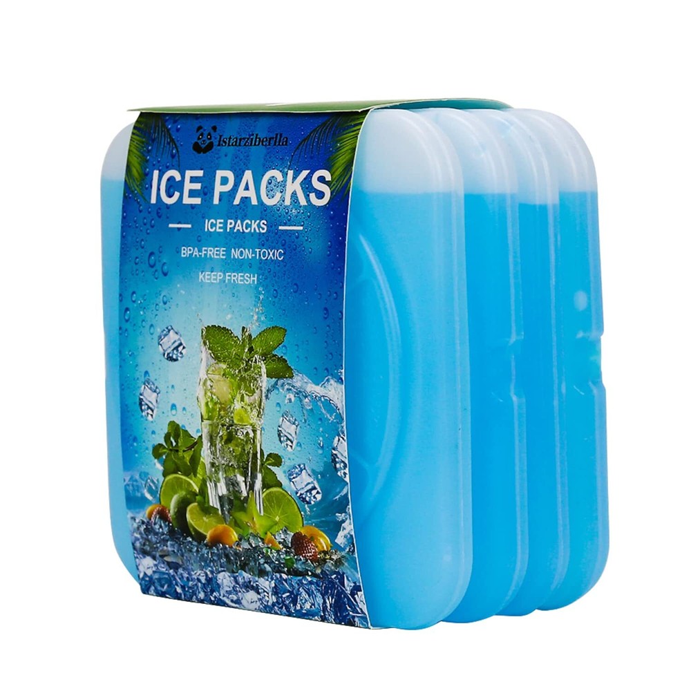 Ice Packs for Lunch Box - Reusable Freezer Cool Pack Slim and Long Lasting Ic...