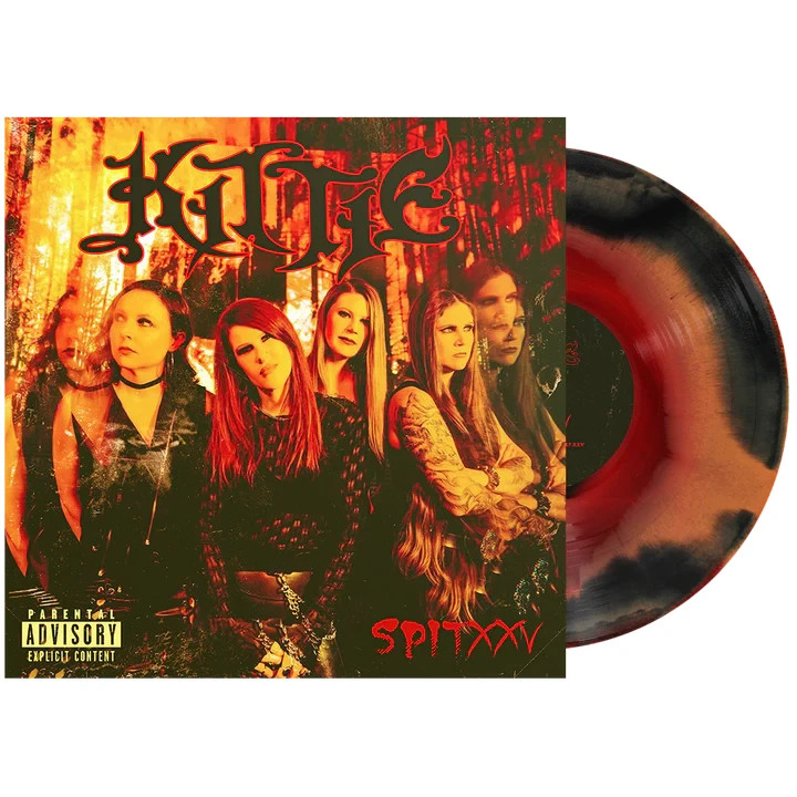 Kittie - 'Spit XXV' Exclusive Black + Orange + Trans Red Vinyl EXC+
