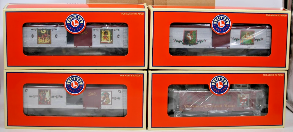 Lionel 6-31730 Norman Rockwell Holiday 4-Car Pack – NEW in Box O Gauge 1:48