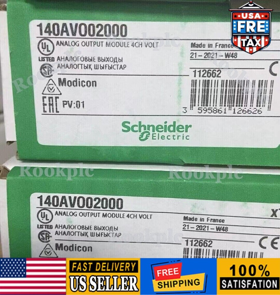 New In Box SCHNEIDER 140AVO02000 Analog Output Module