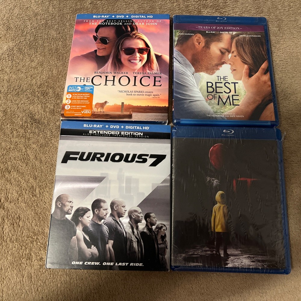 Lot Of 4 Fast & Furious 7 Blu Ray Movies New