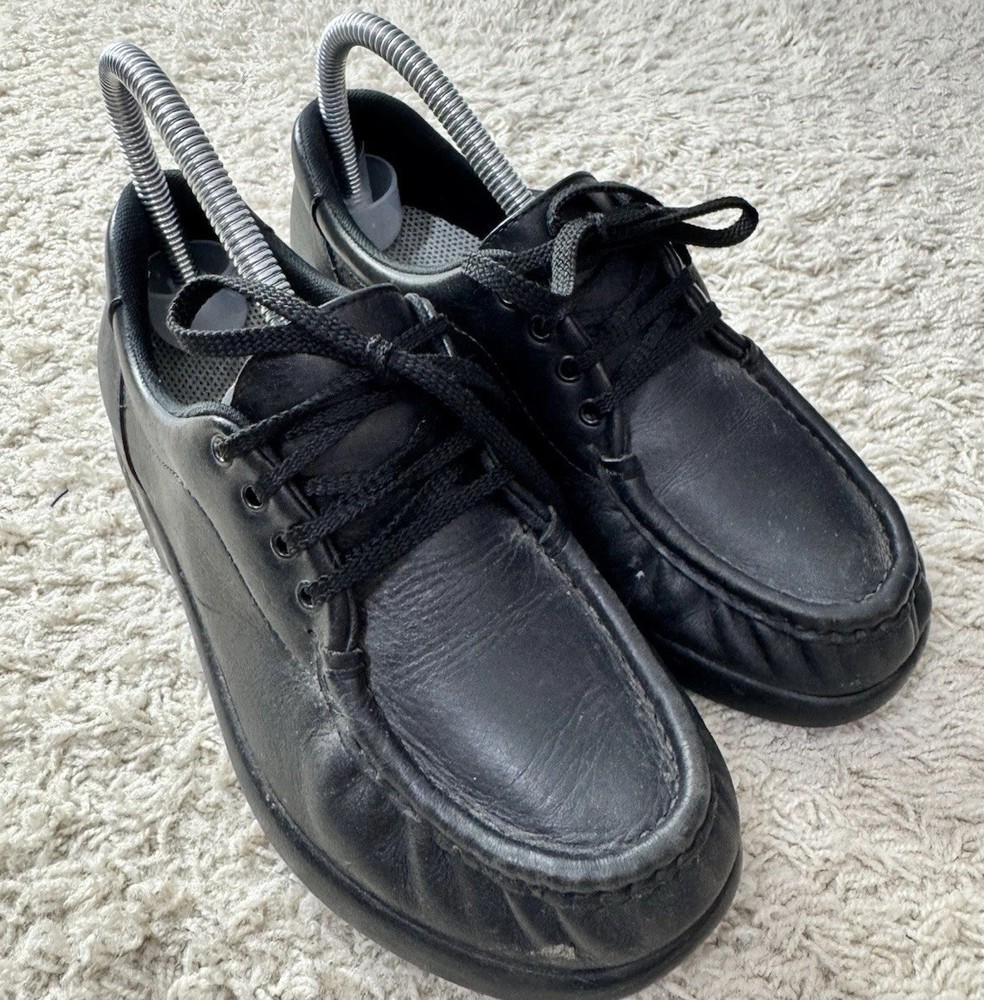 Sas Tri Pad Comfort Take Time Lace Up Black Comfort Walking Shoes Size 6 USA