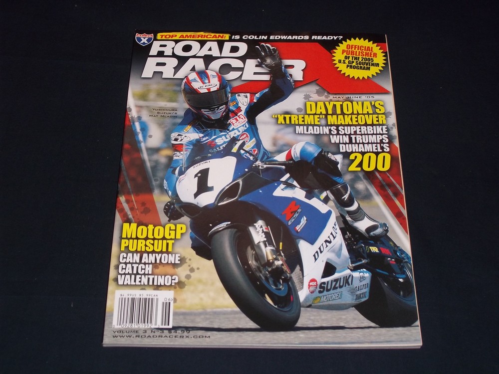 2005 May Road Racer X Magazine - Suzuki's Mat Mladin Front Cover - H 4933