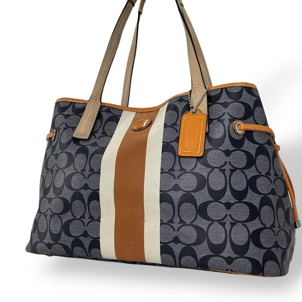 Coach Signature PVC Tote Bag in Blue - Authentic G04243585