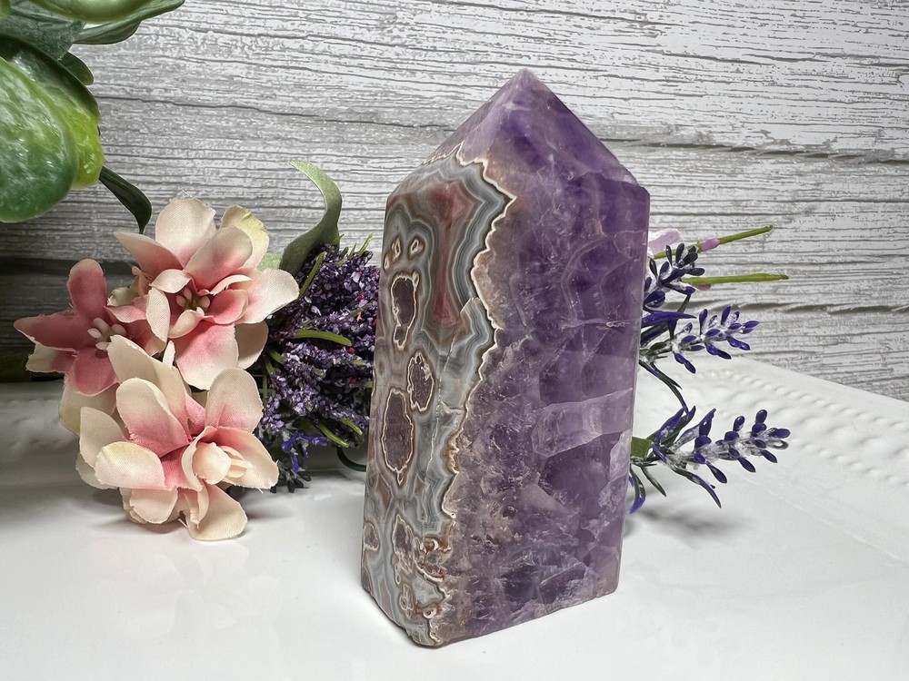 Amethyst Crazy Lace Tower, Amethyst and Crazy Lace, Amethyst Tower, Purple