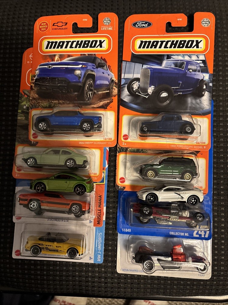 Matchbox/Hot Wheels Lot Of 10 For $13. Free Shipping/ Chevy. Mazda. Ford. Audi.