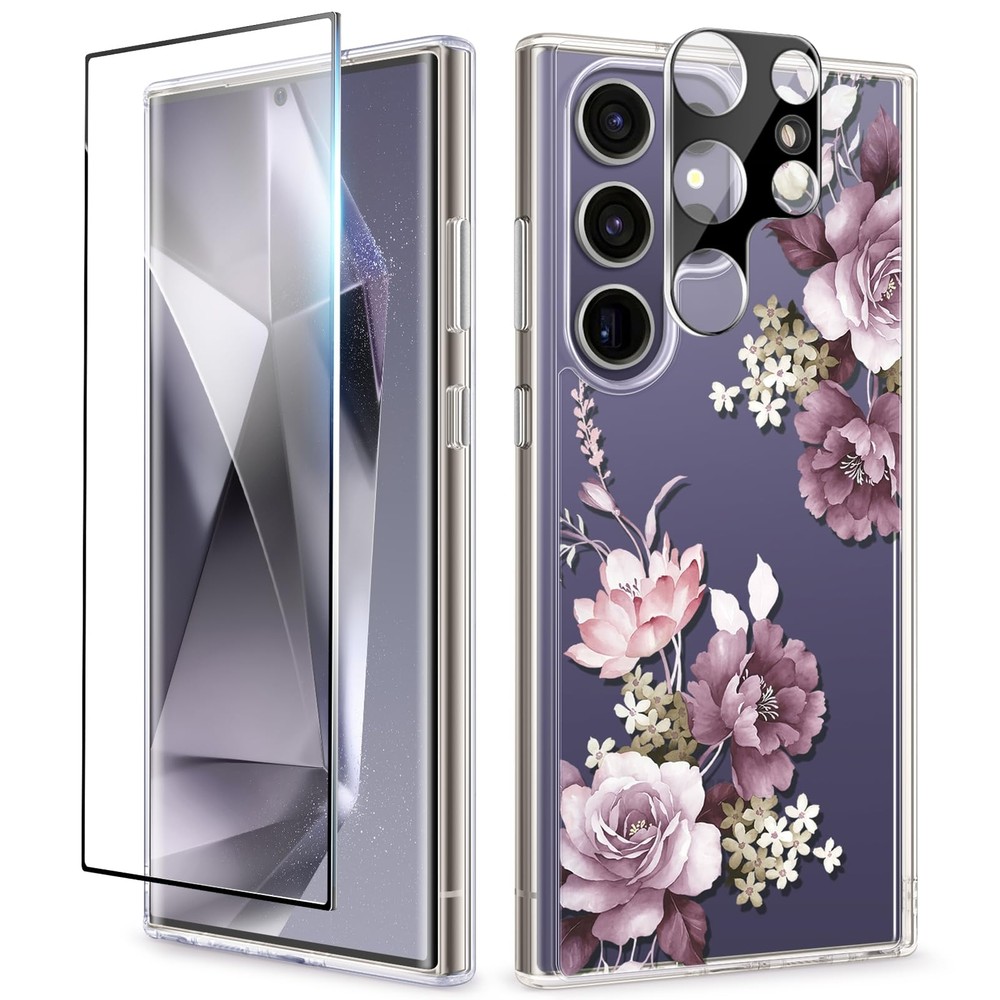 for Samsung Galaxy S24 Ultra Case with Screen Protector+Camera Protector, [MI...