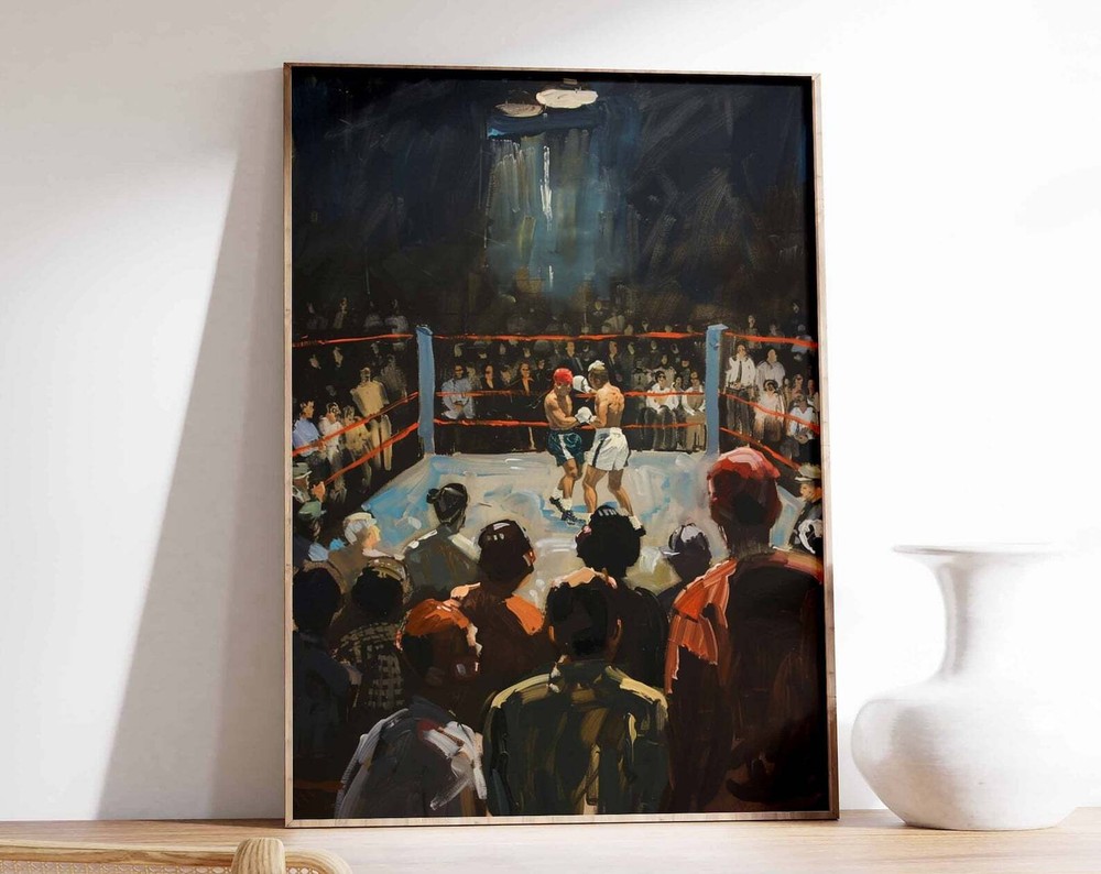 Vintage Boxing Poster Retro Boxing Art Old School Boxing Print Classic Boxing