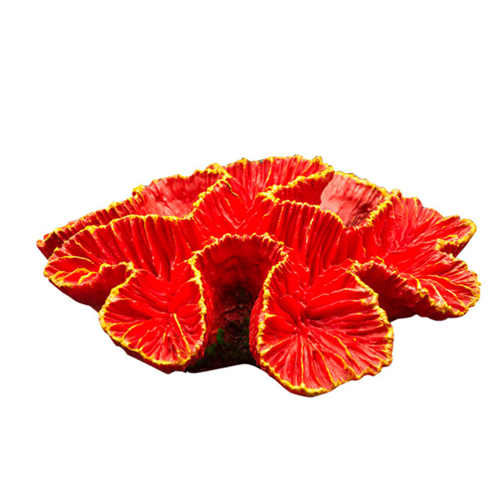 Coral Ornaments Fish Tank Cleaner Feeder Reef Decor Faux Plant