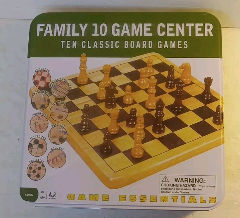 2007 Family 10 Game Center by Cardinal Chess, Checkers, Cribbage, Solitaire, +++