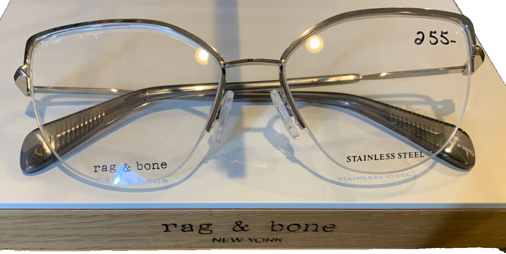 RAG & BONE Eyewear -RNB3042- Cat Eye Women's Half Rim Eyeglass Frames 53-16-140