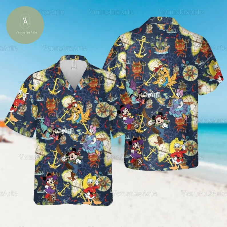 Retro Mickey 3D Hawaii Shirt Mother’s Day Gift All Over Print US Size Best Price