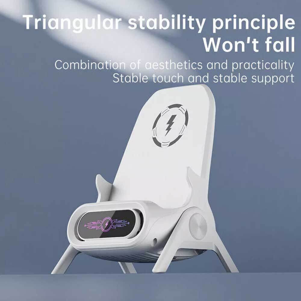 30w fast wireless charger bottom holder for iphone samsung android mobile phone