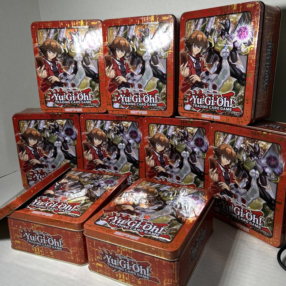 Yugioh 2018 Jaden Yuki Mega Tin Empty Collectible Card Storage Set of 9