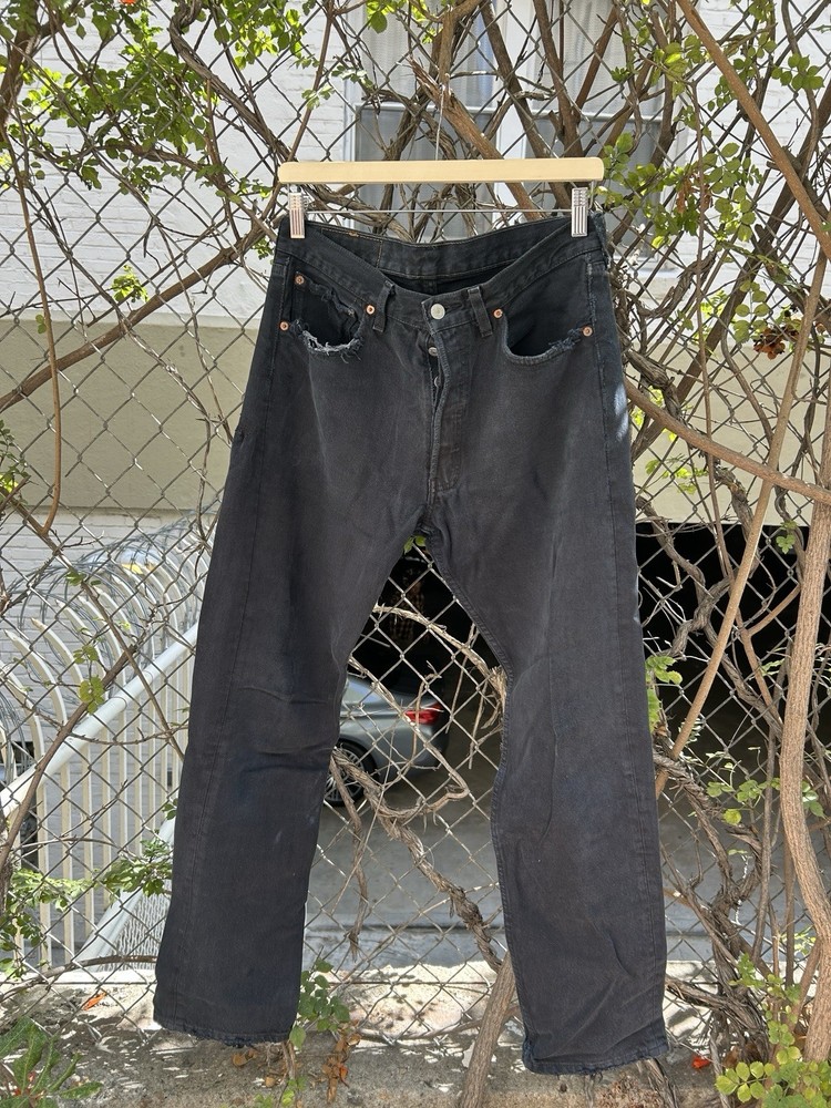 Levi's 501 Denim Jeans, USA made 90s, Black, Size 32x32