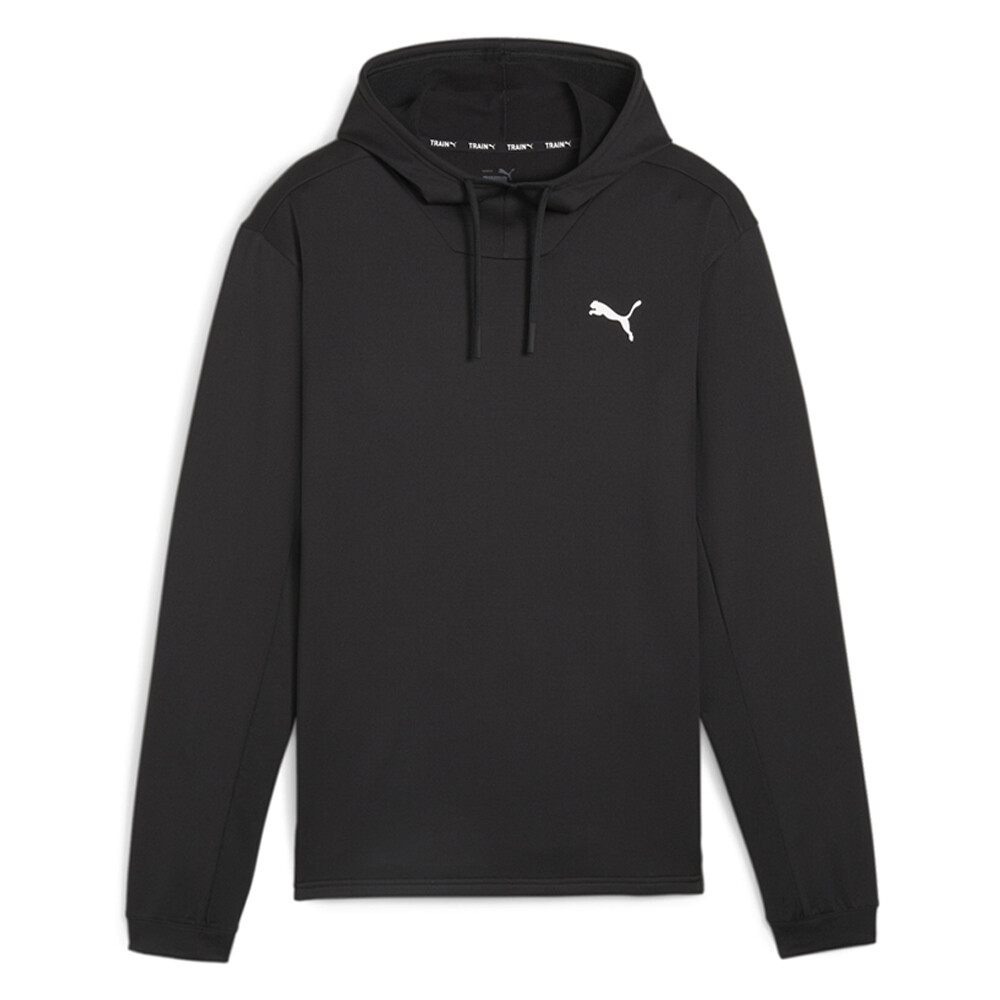 Puma Cloudspun Strength Pullover Hoodie for Men in Black Casual Outerwear