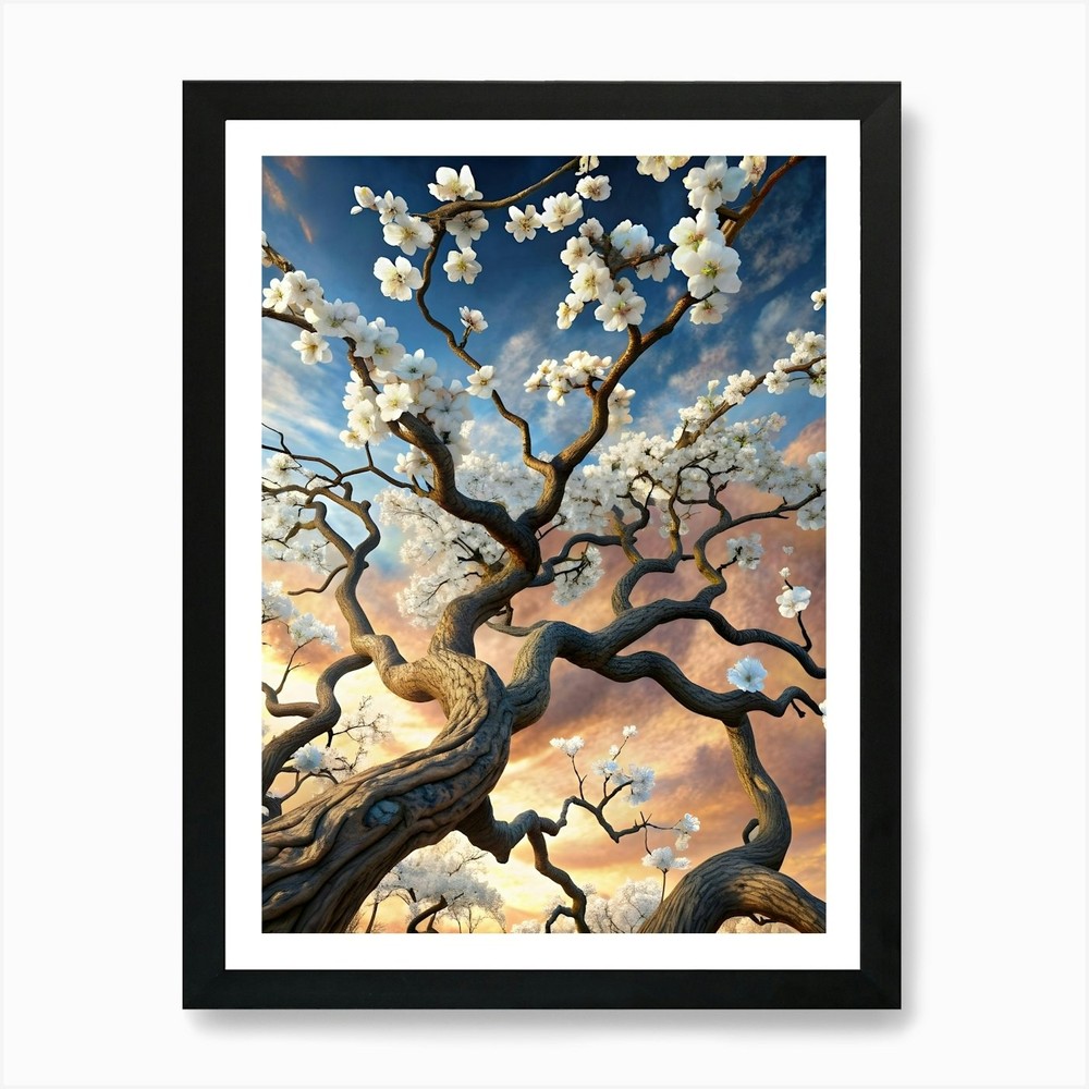 Blossoming Tree Framed Canvas Art Print Wall Decor  