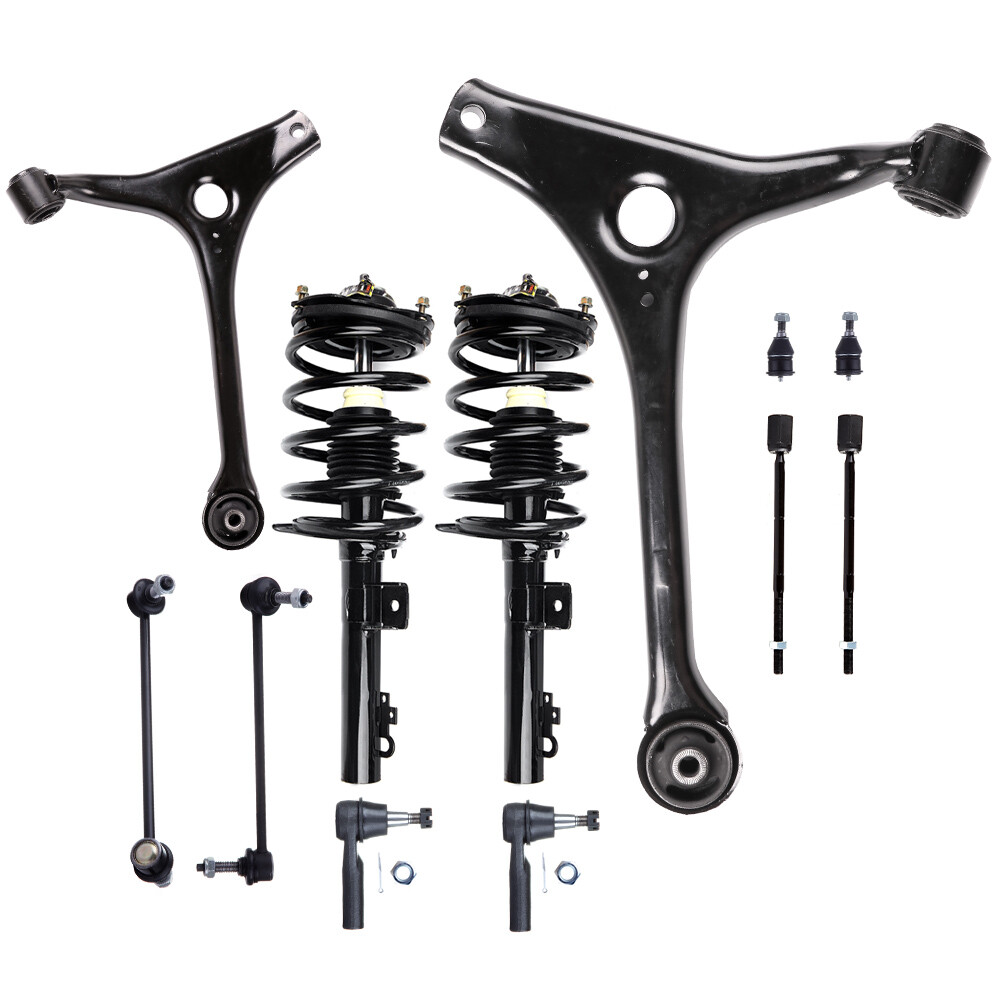 1998-2007 Ford Taurus Front Struts Sway Bar Tie Rods Ball Joint Kit