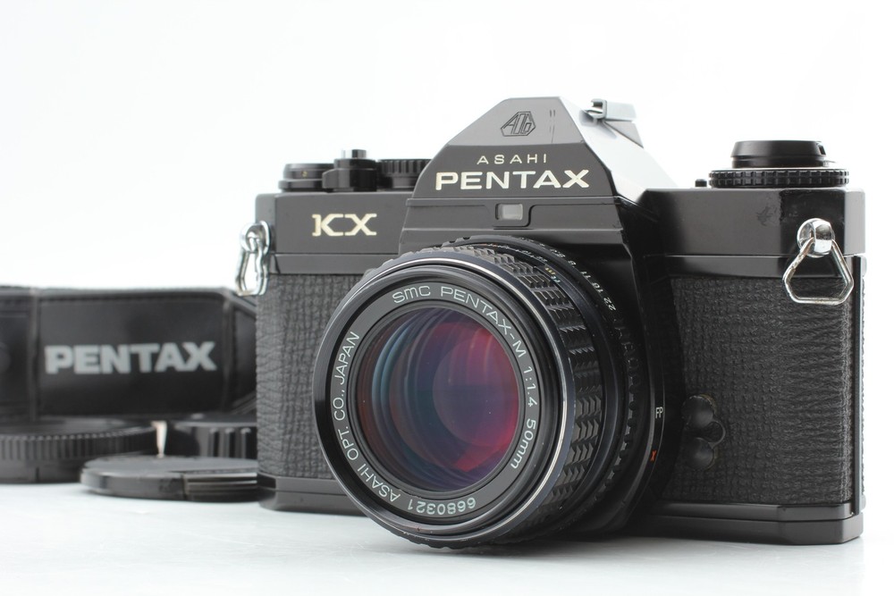 [Near MINT]  Pentax KX Black SMC M 50mm f/1.4 Lens 35mm Film Camera From JAPAN