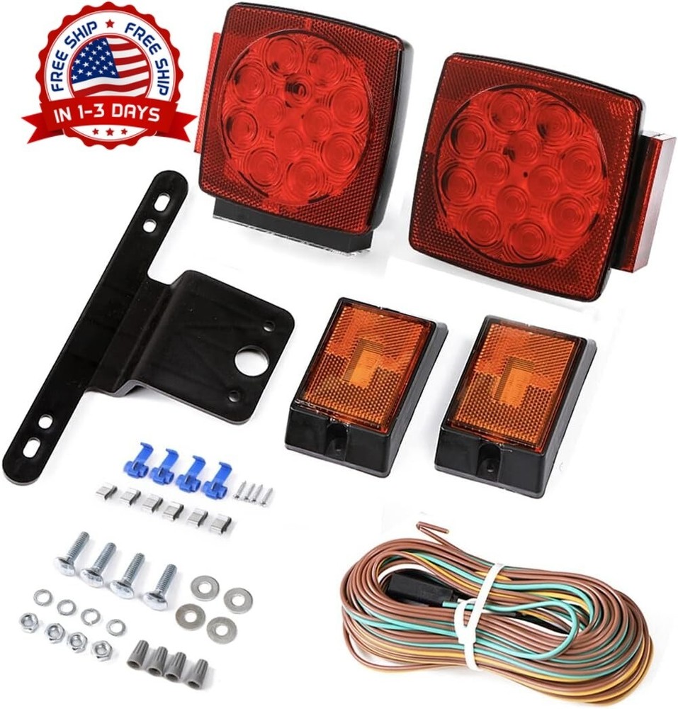 Kit de luces traseras LED sumergibles para remolque de menos de 80 pulgadas