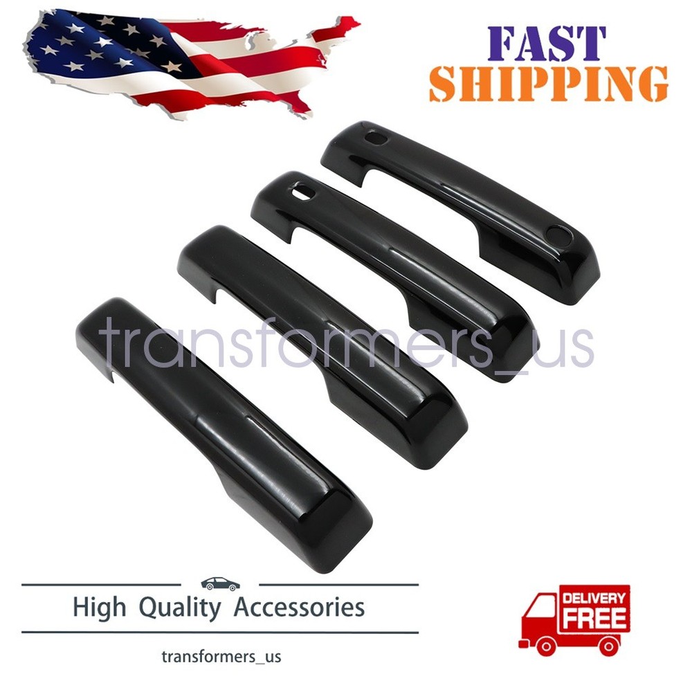 For Ford F250 F350 Super Duty 2023-25 with Smoky Gloss Black Door Handle Covers