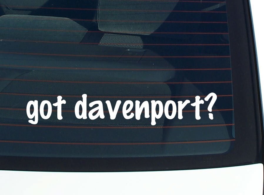Davenport Funny Car Decal Bumper Sticker Vinyl Window Pride