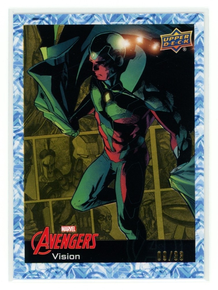 VISION 2024 Upper Deck Marvel Avengers Light FX Gold #11 9/33