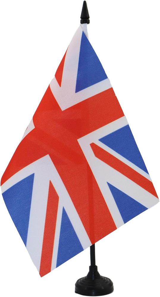 UK British England Table Flag 5x8 Inches 21x14 cm Desk Flag