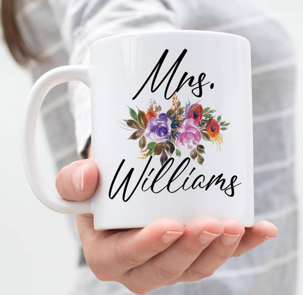 Future Mrs Mug Wifey Mug Mrs Mug Wedding Gift Bride To Be Gift Floral Wedding