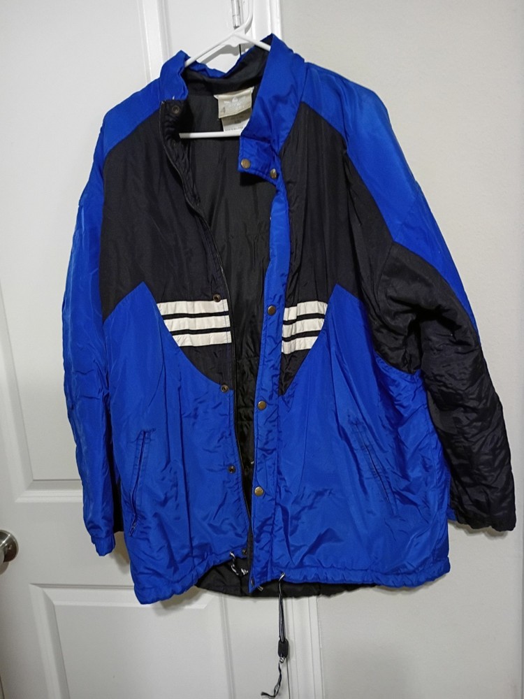 Adidas Men's Vintage Blue Jacket, Size Medium