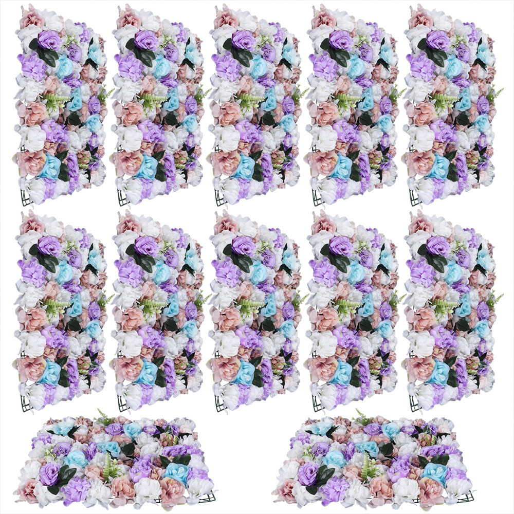 12x Artificial Flower Wall Panel Silk Wedding Party Background Venue Decor NEW