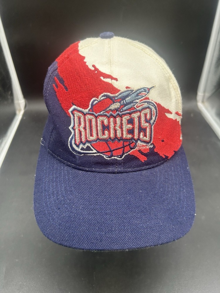 VINTAGE 90s Houston Rockets Splash Hat- Logo Athletic Snapback-RARE Collectible!